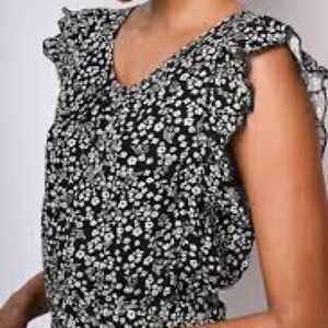 Forever 21 Black and White Floral Mini Dress